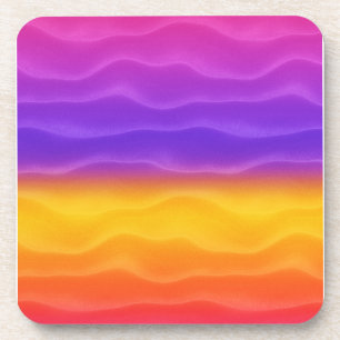 Vibrant Rainbow Sand Dunes Coaster
