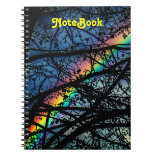 Vibrant Rainbow Spring Tree Notebook