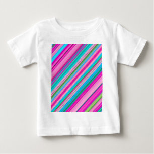 Vibrant Rainbow Stripe Pattern Design Baby T-Shirt