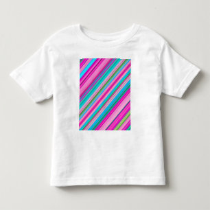 Vibrant Rainbow Stripe Pattern Design Toddler T-Shirt