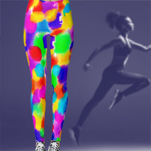 Vibrant Rainbow Summer Leggings