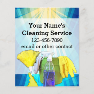 Vibrant Rays Custom Cleaning Service Business Flyer