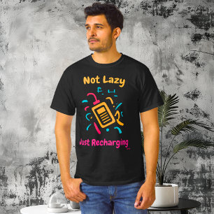 Vibrant Recharge Pop Art Graphic T-Shirt