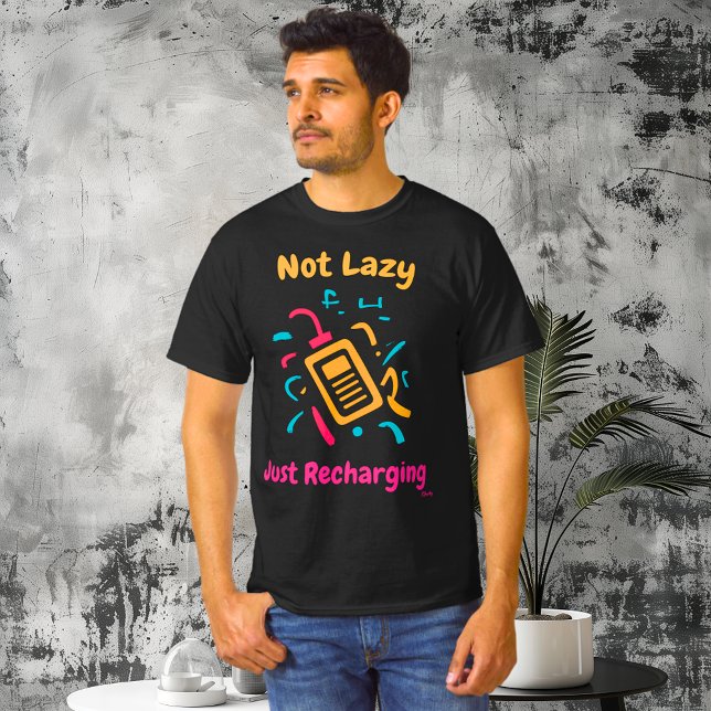Vibrant Recharge Pop Art Graphic T-Shirt (Creator Uploaded)