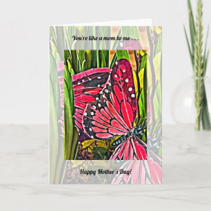 Vibrant Red Butterflies Mother’s Day Card