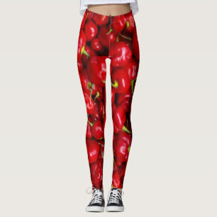 Vibrant Red Chili Pepper Harvest Leggings