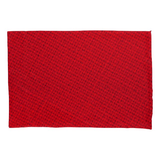 Vibrant Red Fabric Texture Pillowcase (Front)