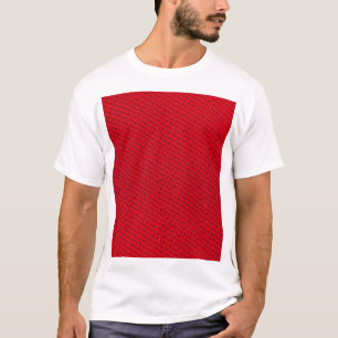 Vibrant Red Fabric Texture T-Shirt