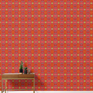 Vibrant red fishing nets S-size pattern Wallpaper