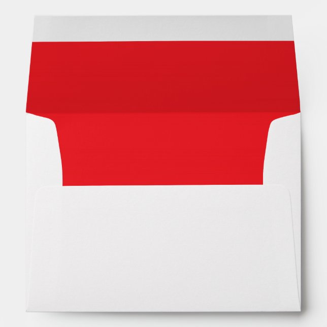 Vibrant Red Lined Envelope (Back (Bottom))