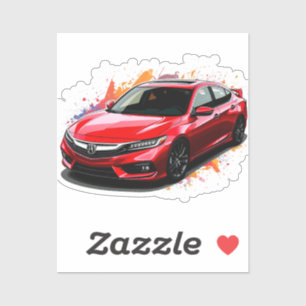 Vibrant red modern car
