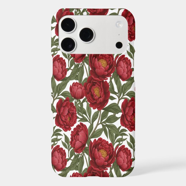 Vibrant Red Peony Collection Customizable Party (Back)