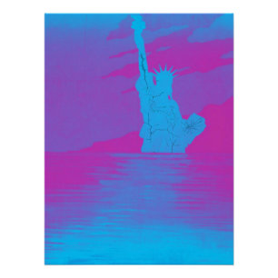 Vibrant Reflections of Freedom Cracked Poster
