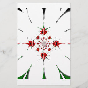 Vibrant Republic of Kenya Shield Flag Kaleidoscope Stationery