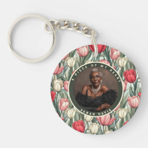 Vibrant Retirement Gifts for Husband Tulip Floral Key Ring