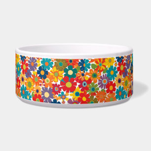 Vibrant Retro 60s Daisy Flower Power Pattern