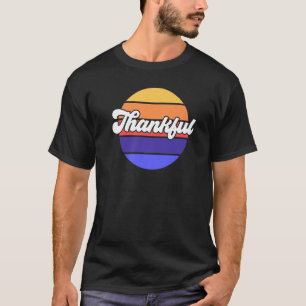 Vibrant Retro Colour Thankful Gratitude Mens Women T-Shirt