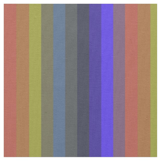 Vibrant Retro Sunset Stripes  Fabric (Close Up)