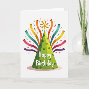 Vibrant Ribbons Birthday Card