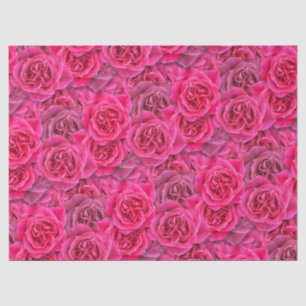 Vibrant Rose Flowers Seamless Pattern Floral Pink Tissue Paper