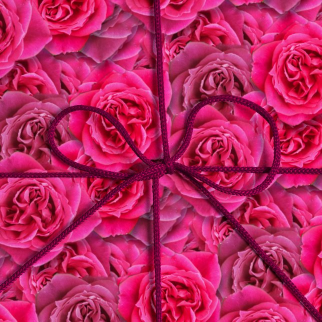 Vibrant Rose Flowers Seamless Pattern Floral Pink Wrapping Paper (Creator Uploaded)