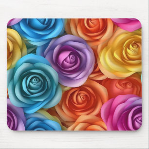 Vibrant Roses Mouse Pad