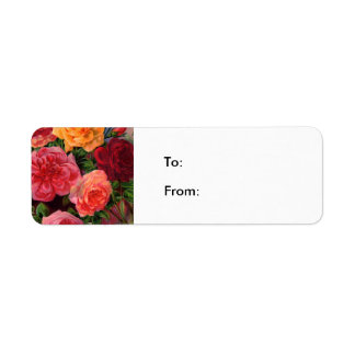 Vibrant Roses Return Address Label