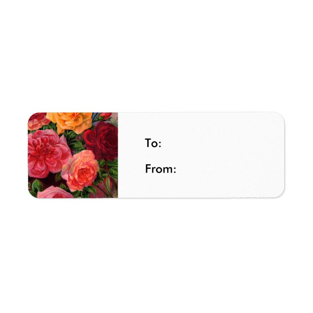 Vibrant Roses Return Address Label (Front)