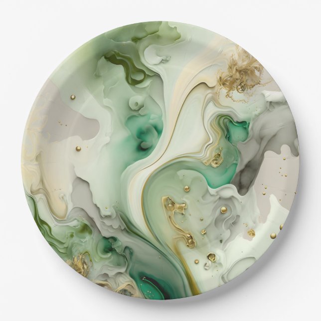 Vibrant Round Paper Plates for Eye-Catching Tables (Front)