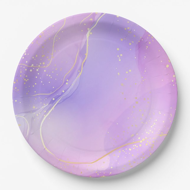 Vibrant Round Paper Plates for Stunning Displays (Front)