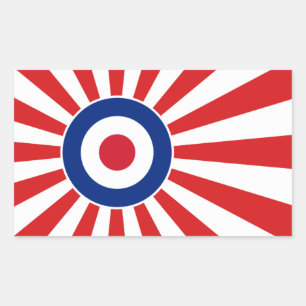 Vibrant Roundel Mods JAPAN Target Scooter Rectangular Sticker
