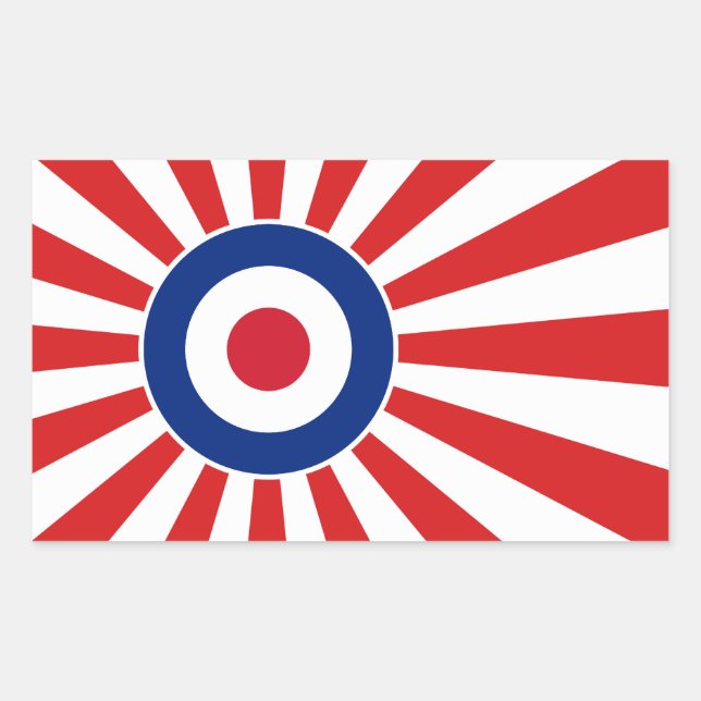 Vibrant Roundel Mods JAPAN Target Scooter Rectangular Sticker (Front)