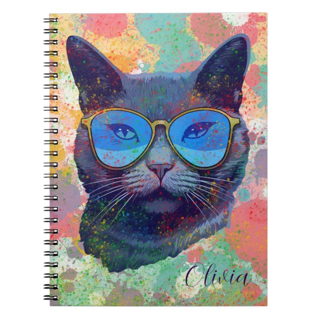 Vibrant Russian Blue Notebook with Azure Shades (Front)