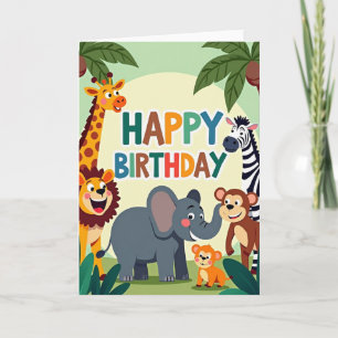 Vibrant Safari Birthday Card