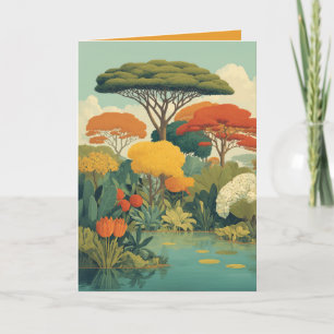 Vibrant Safari Jungle Scene Invitation