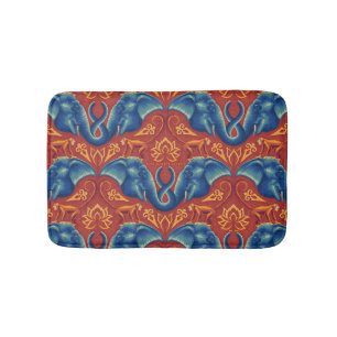Vibrant Safari Tapestry Pattern - The White Lotus Bath Mat