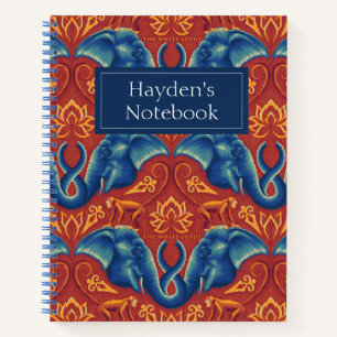 Vibrant Safari Tapestry Pattern - The White Lotus Notebook