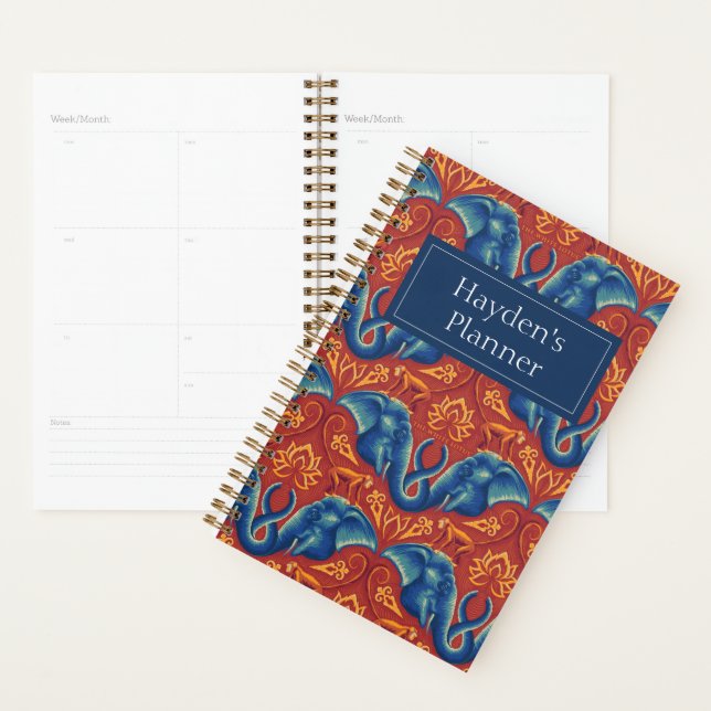 Vibrant Safari Tapestry Pattern - The White Lotus Planner (Display)