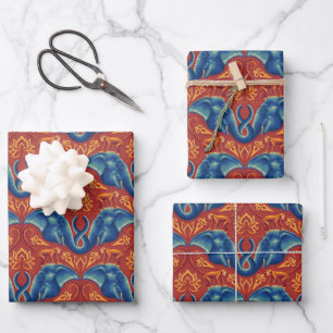 Vibrant Safari Tapestry Pattern - The White Lotus Wrapping Paper Sheet