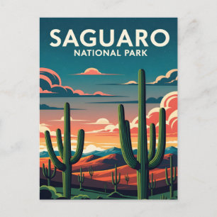 Vibrant saguaro National Park Postcard