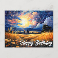 Vibrant Scenic Prairie Illustration