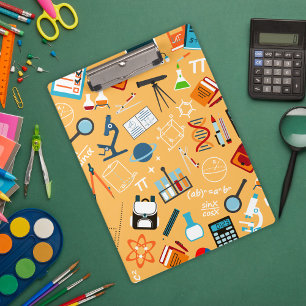 Vibrant Science Design Perfect for Class and Study Clipboard