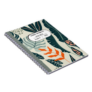 Vibrant Science in Orange and Green Notebook