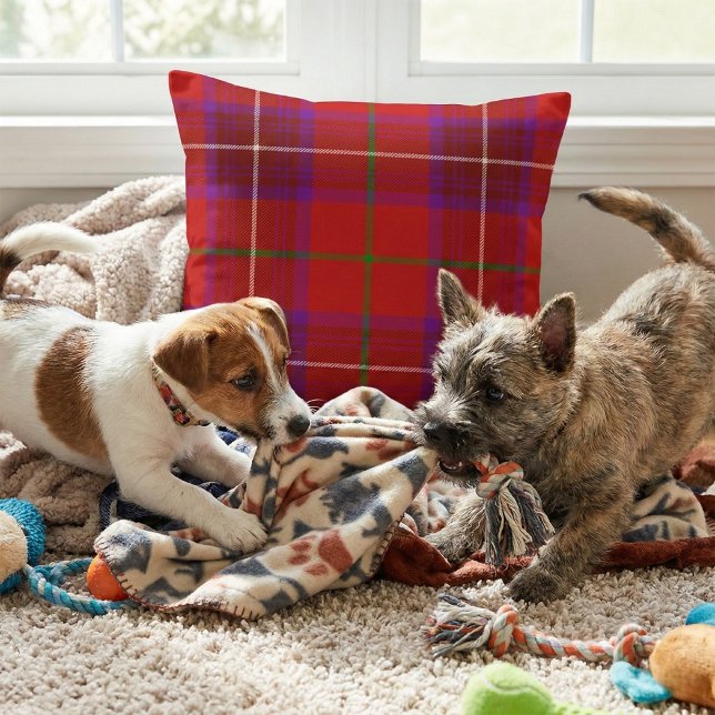 Vibrant Scottish Plaid - Rose Clan Tartan Cushion (Creator Uploaded)