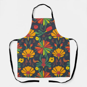 Vibrant Seamless Pattern Apron - Artistic Digital 