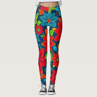 Vibrant Seamless Pattern Leggings - Home Decor Ins