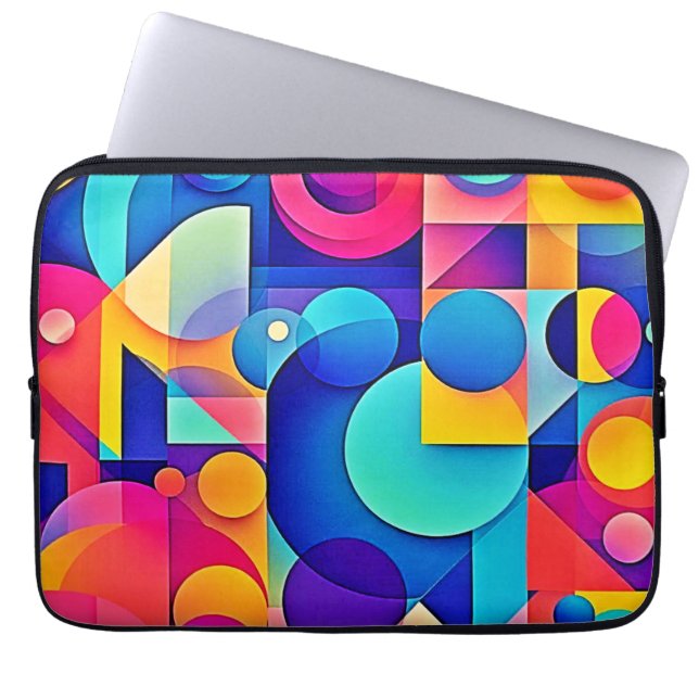 Vibrant Shape Play Laptop Sleeve (Front)
