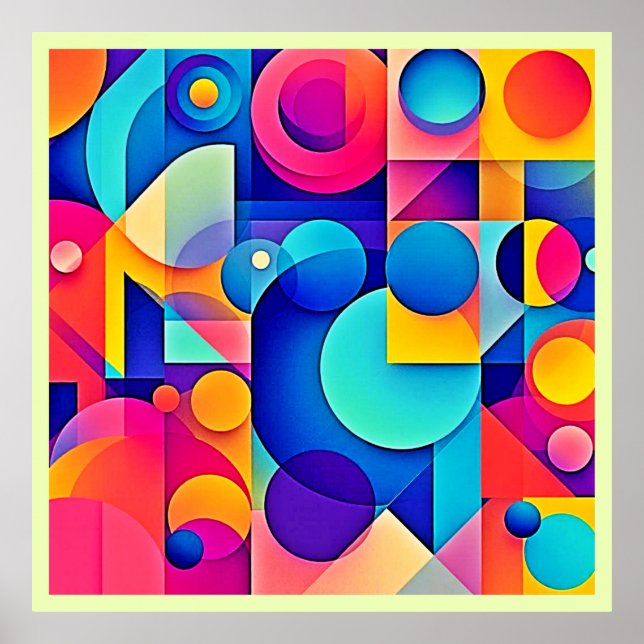 Vibrant Shape Play Poster (Front)
