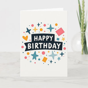 Vibrant Shapes Birthday Card