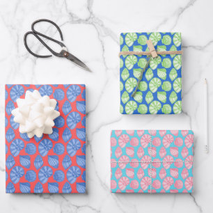 Vibrant Shells  Wrapping Paper Sheet